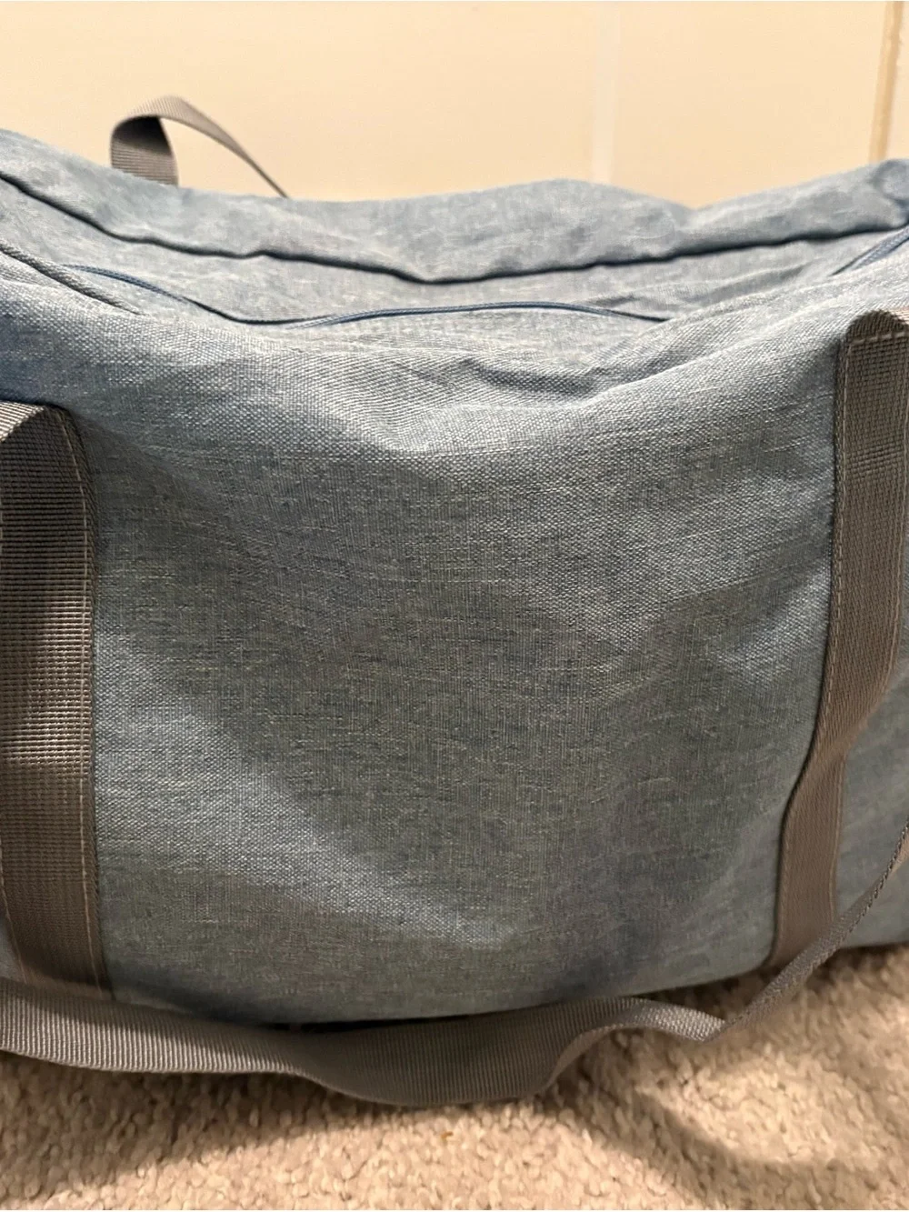 Blue Canvas Weekender Duffel Bag for Men
